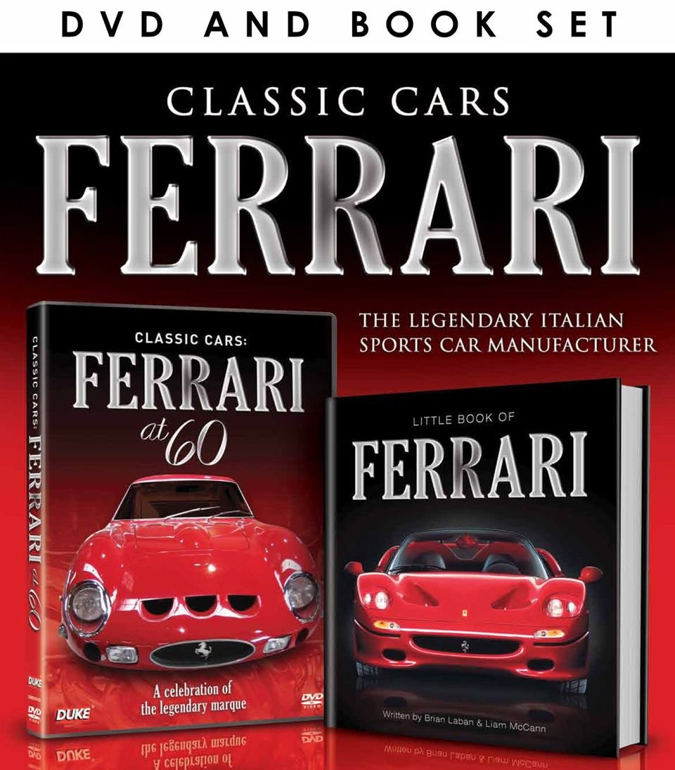 Classic Cars: Ferrari DVD & Book Set RRP 10.99 CLEARANCE XL 7.99